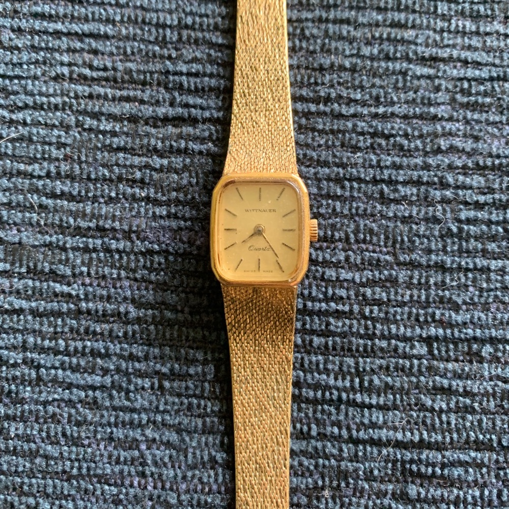 Vintage Wittnauer Women’s Quartz Stainless Steel 14k Gold Plated Bracelet Watch